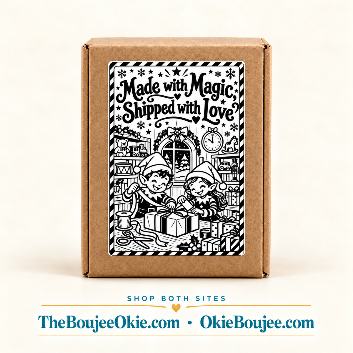 Made with Magic, Shipped with Love 4X6 Thermal Label Shipping Packaging Stickers Pack of 20