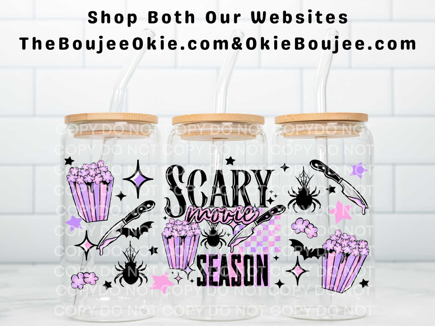 Scary Movie Season Uv Dtf Wrap Double Sided