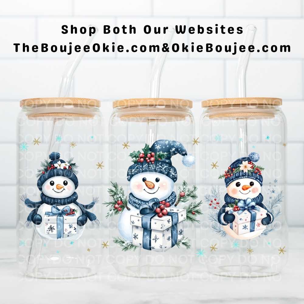 Holiday Snowman & Gifts Uv Dtf Wrap