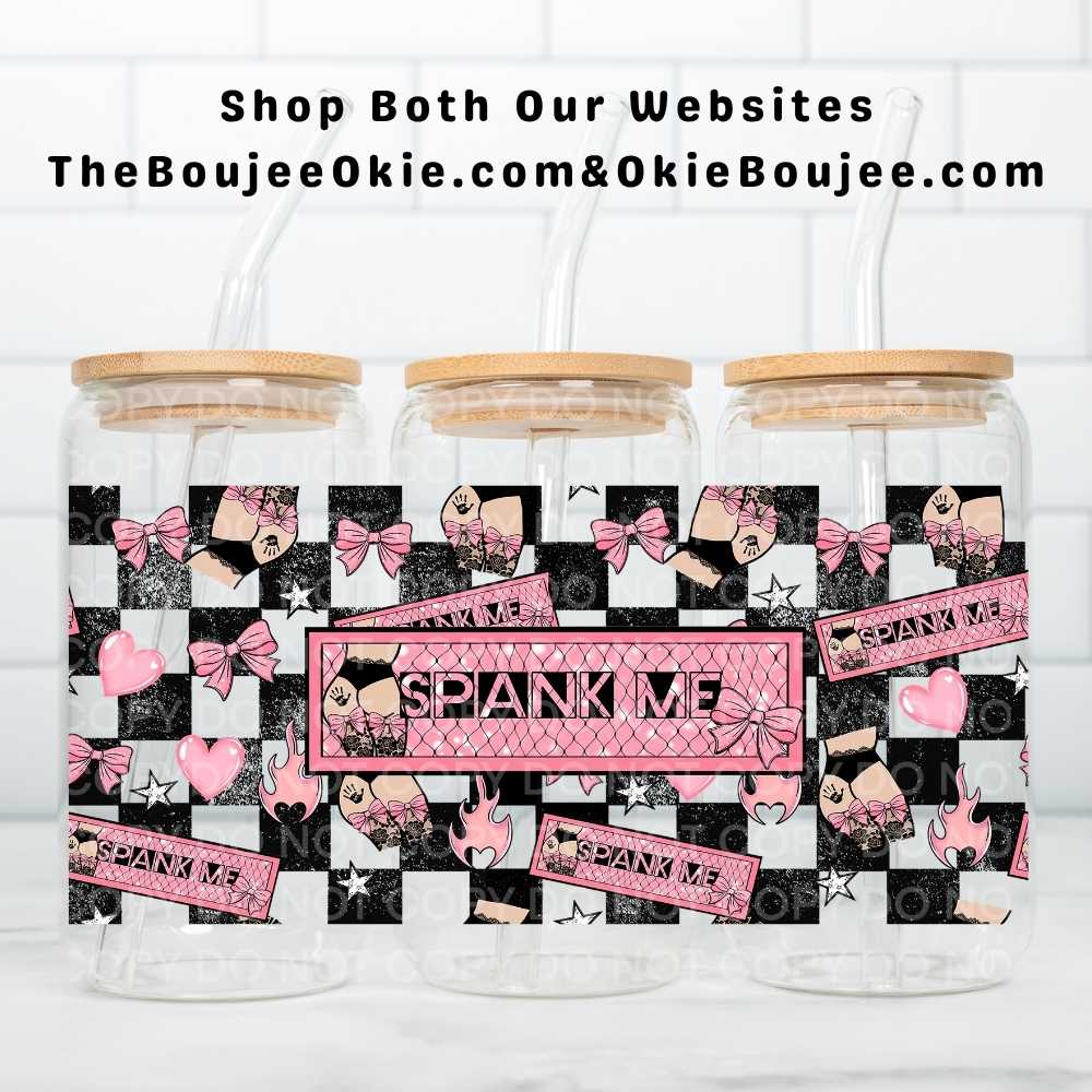 Spank Me Uv Dtf Cup Wrap Double Sided