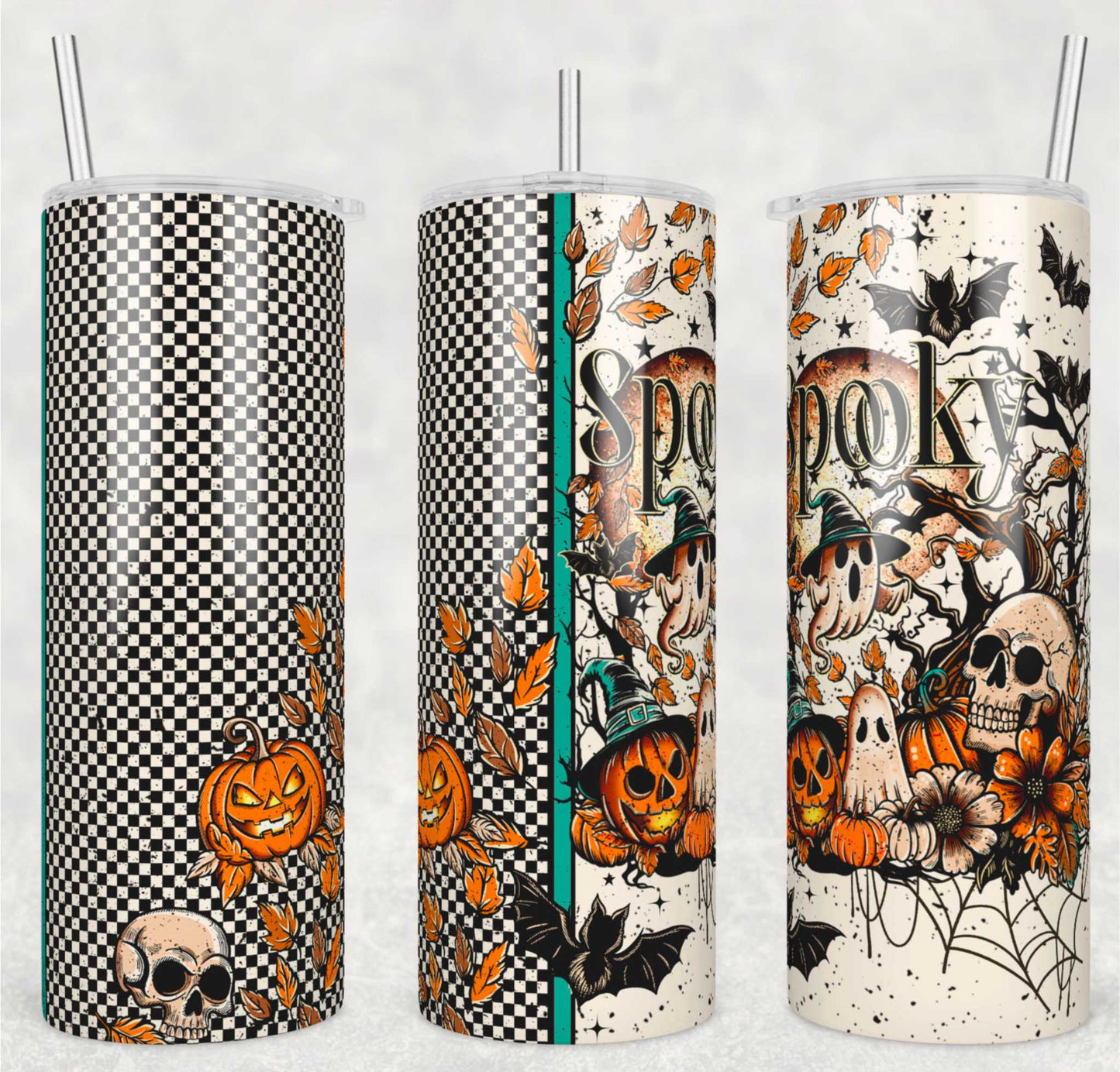 Spooky 20oz Skinny Tumbler Sublimation Print