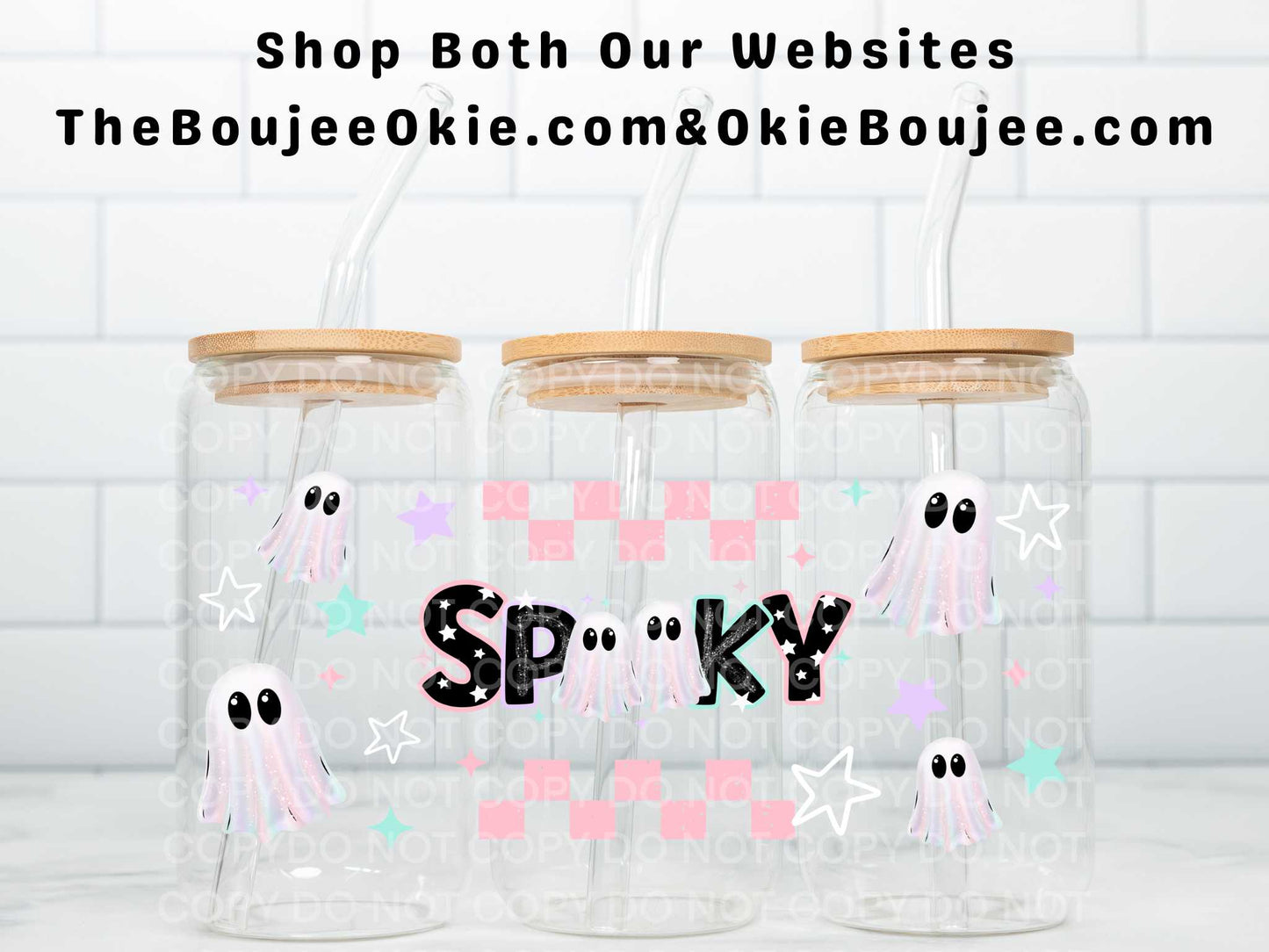 Spooky Cute Ghosties Uv Dtf Wrap Double Sided