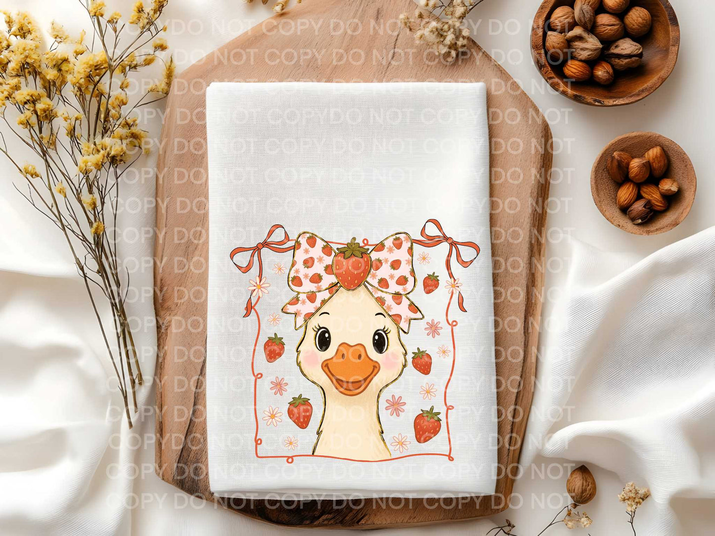 Strawberry Goose Towel Sublimation Print