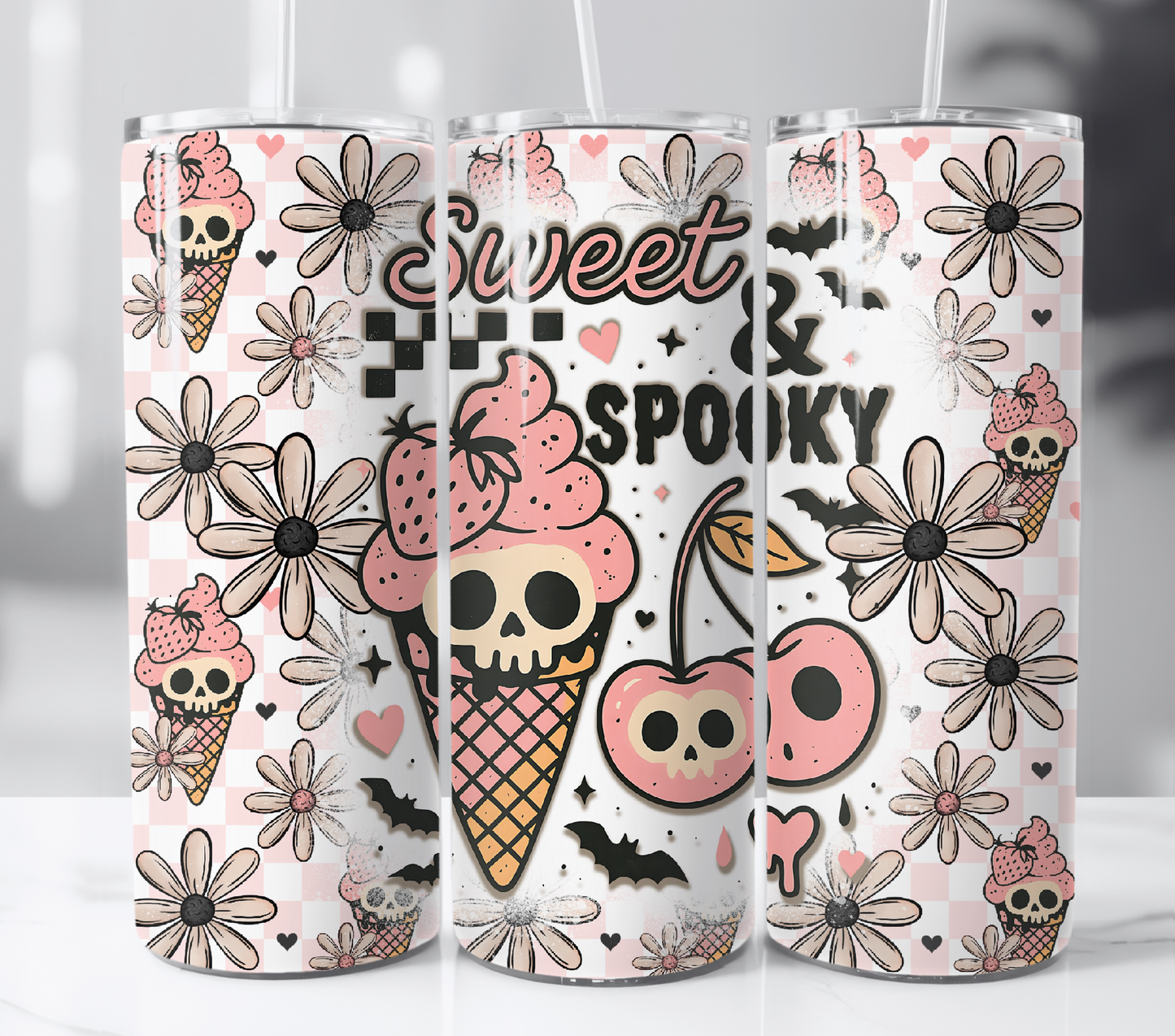 Sweet & Spooky 20oz Skinny Tumbler Sublimation Print