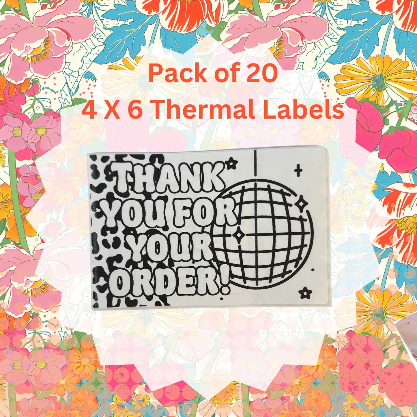 Pack of 20 Thank You For Your Order Thermal Label Shipping Packaging Stickers