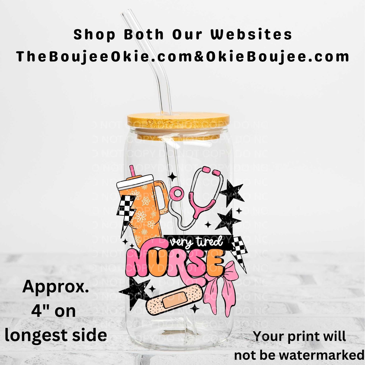 Very Tired Nurse Uv Dtf Decal