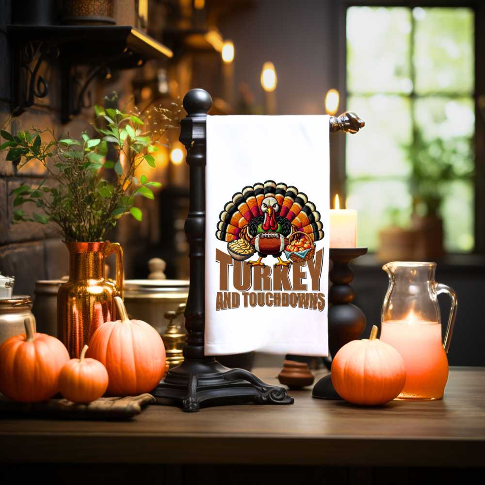 Turkey & Touchdowns Towel Sublimation Print