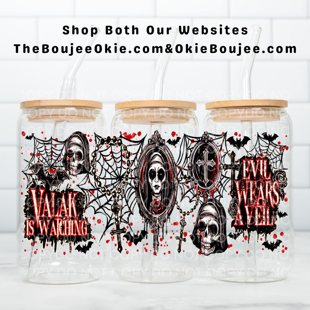 Evil Wears A Veil Uv Dtf Cup Wrap Double Sided