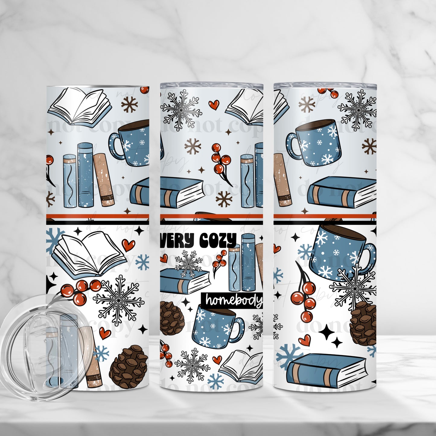 Very Cozy Homebody 20oz Skinny Tumbler Sublimation Print