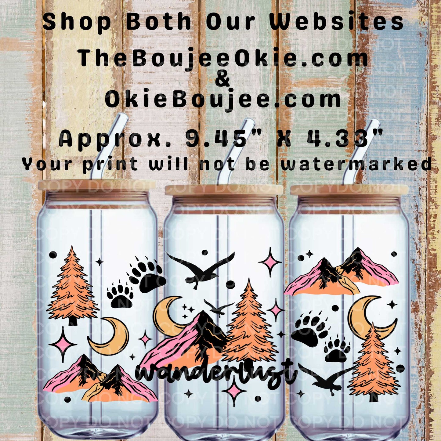 Wanderlust Double Sided Uv Dtf Wrap