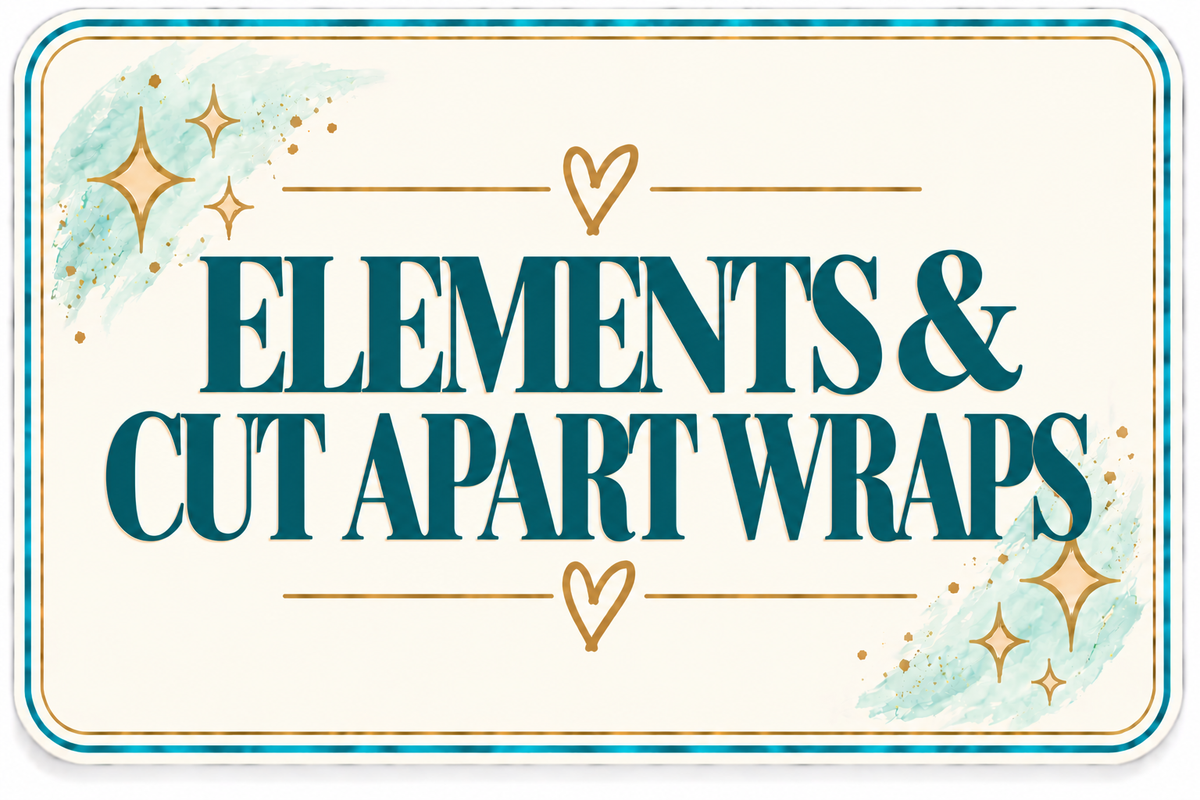 UV DTF Elements, Clip Art Sheets & Cut-Apart Wraps