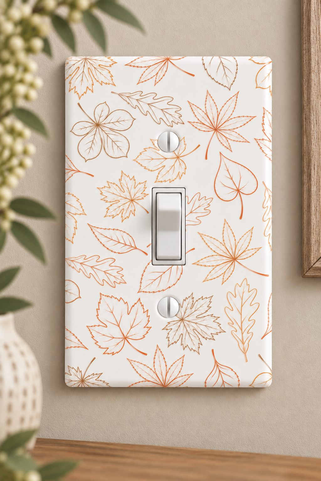 Autumn Leaves Decorative Light Switch Cover | Single Toggle
