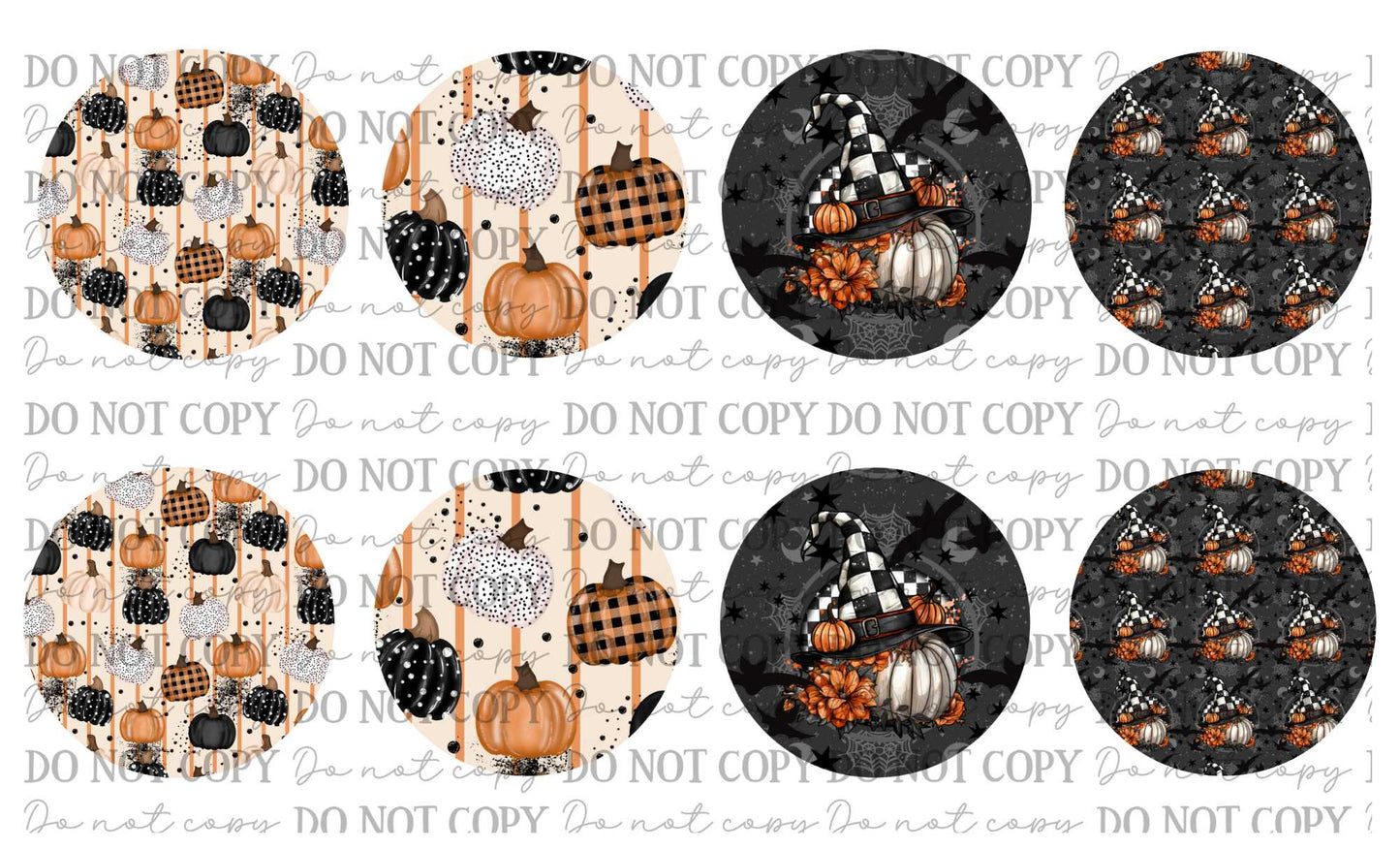 Fall Pumpkins Car Coasters Sublimation Print