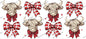 Christmas Cows & Bows Uv Dtf Wrap