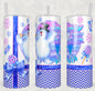 Snowman Jolly Happy Soul 20oz Skinny Tumbler Sublimation Print