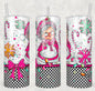 Mrs Claus 20oz Skinny Tumbler Sublimation Print