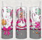 Brown Mrs Claus 20oz Skinny Tumbler Sublimation Print