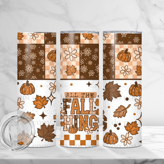 All The Fall Things 20oz Skinny Tumbler Sublimation Print