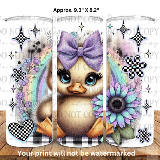 Baby Duckling 20oz Skinny Tumbler Sublimation Print