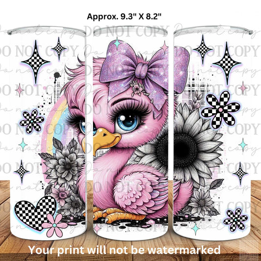 Baby Flamingo 20oz Skinny Tumbler Sublimation Print