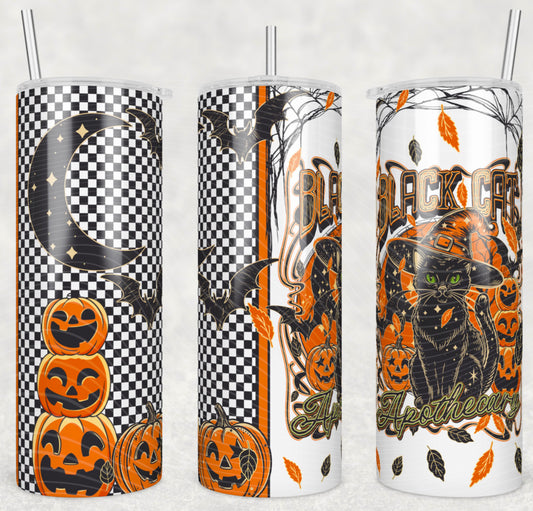 Black Cat Apothecary 20oz Skinny Tumbler Sublimation Print
