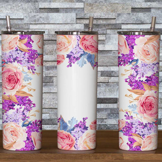 Blank Space Florals Skinny Tumbler Sublimation Print