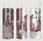 Halloween Ghostie Floral 20oz Skinny Tumbler Sublimation Print