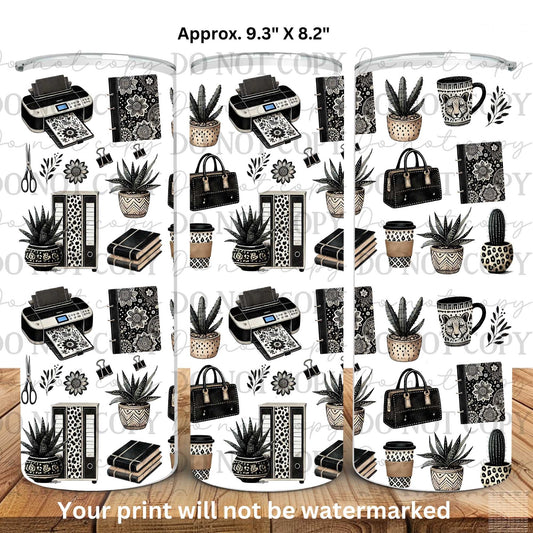 Business Essentials 20oz Skinny Tumbler Sublimation Print