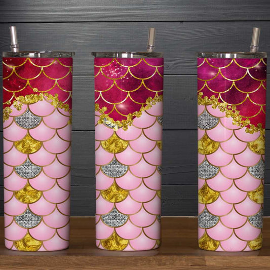 Mermaid Scales Skinny Tumbler Sublimation Print
