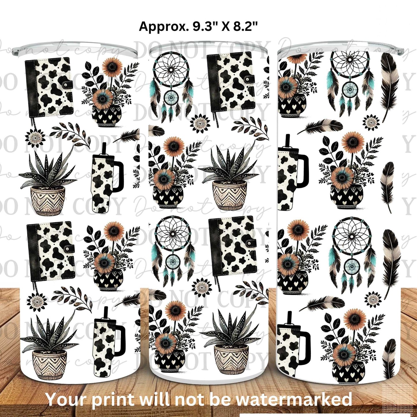 Office Essentials 20oz Skinny Tumbler Sublimation Print