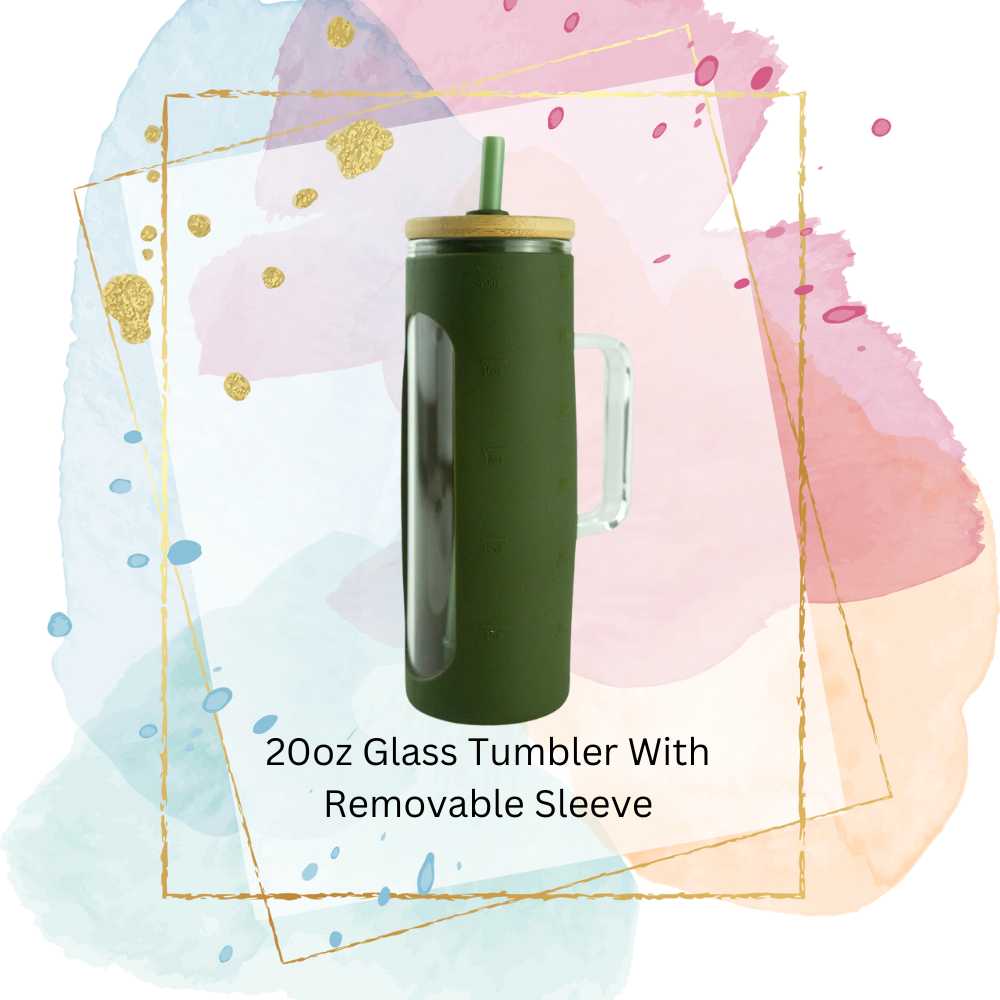 20oz Skinny Glass Tumbler With Handle Hogg Brand