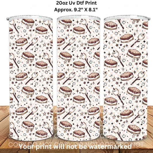 Smores 20oz Skinny Tumbler Sublimation Print