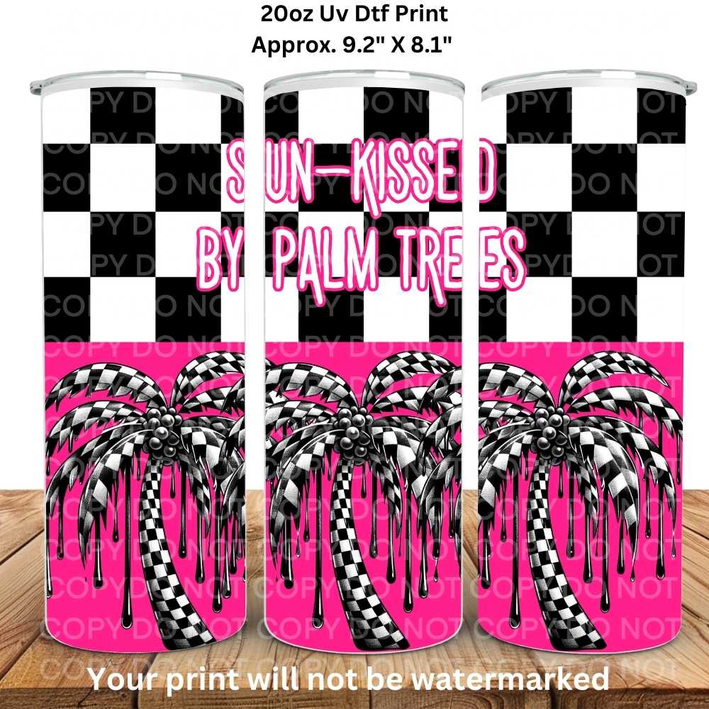 Sun Kissed By Palm Trees 20oz Skinny Tumbler Sublimation Print