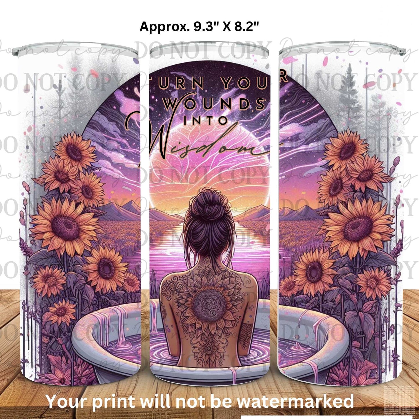 Turn Your Wounds Into Wisdom 20oz Skinny Tumbler Sublimation Print