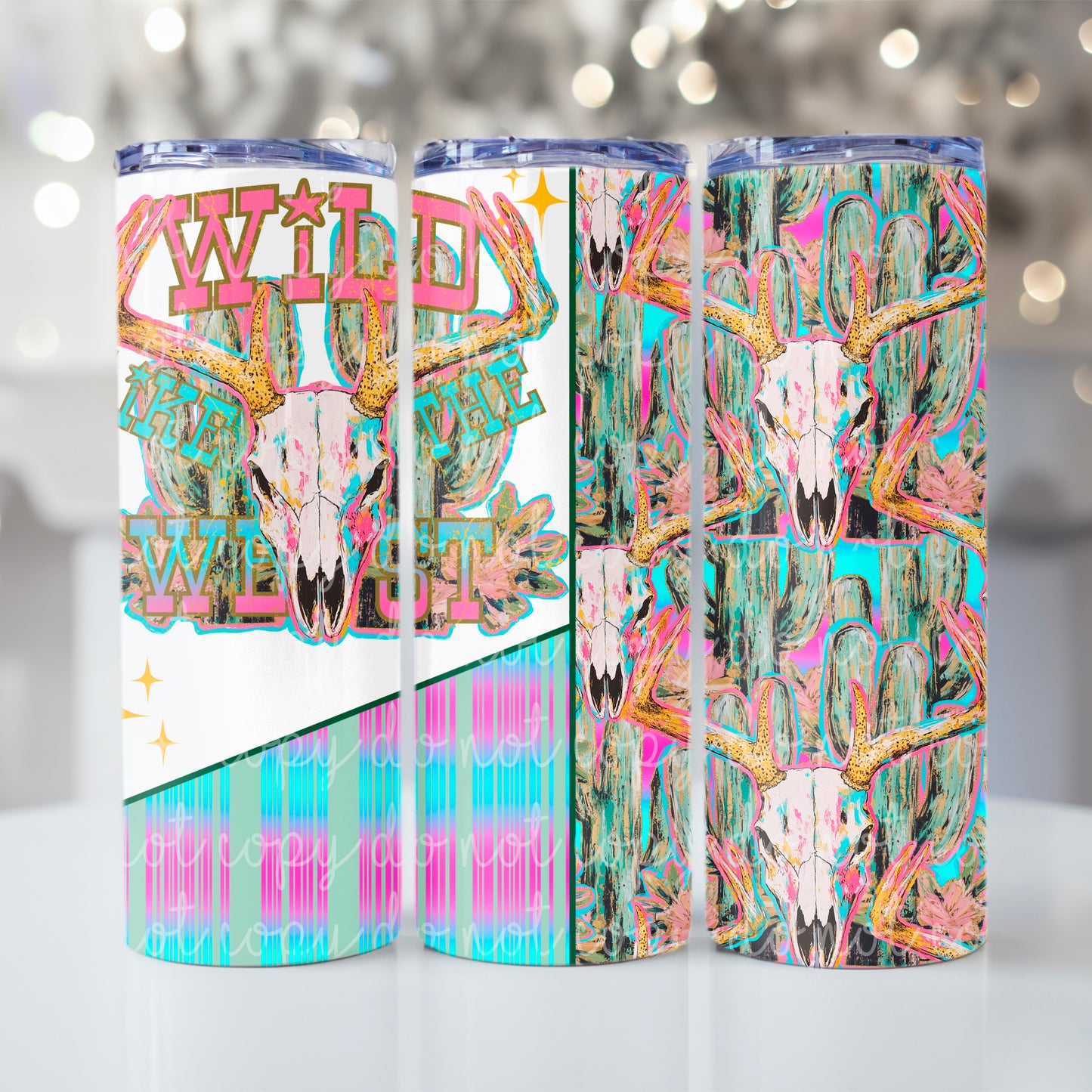 Wild Like The West 20oz Skinny Tumbler Sublimation Print