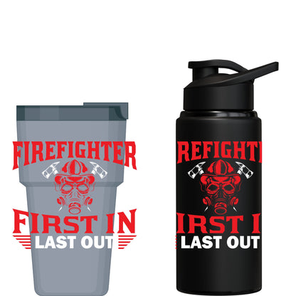 Uv Dtf Decal Firefighter First In Last Out