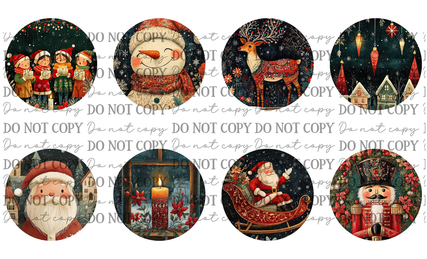 Christmas Car Coasters Sublimation Print