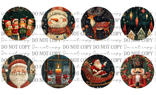 Christmas Car Coasters Sublimation Print
