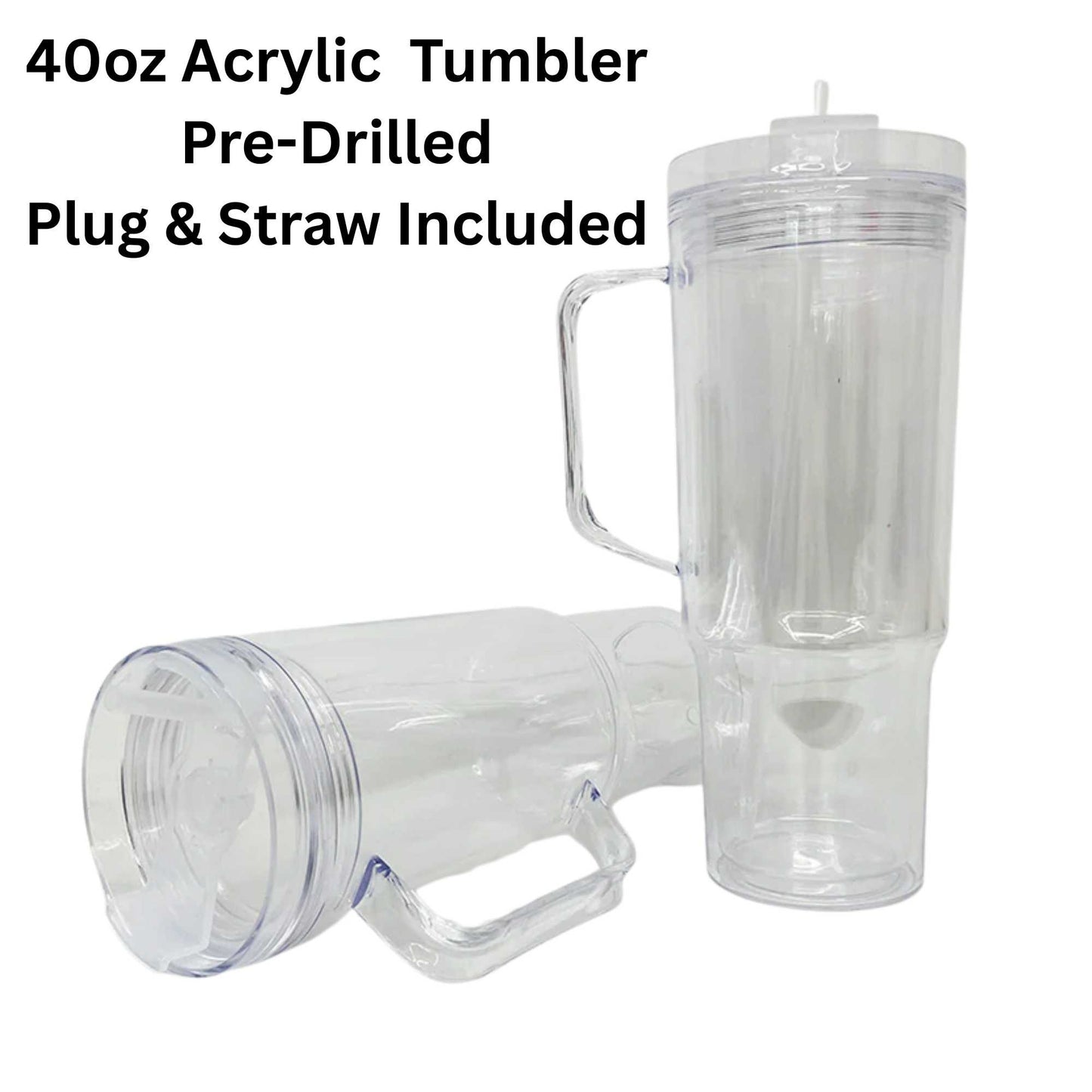 40oz Acrylic Snow Globe Tumbler Blank