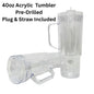 40oz Acrylic Snow Globe Tumbler Blank