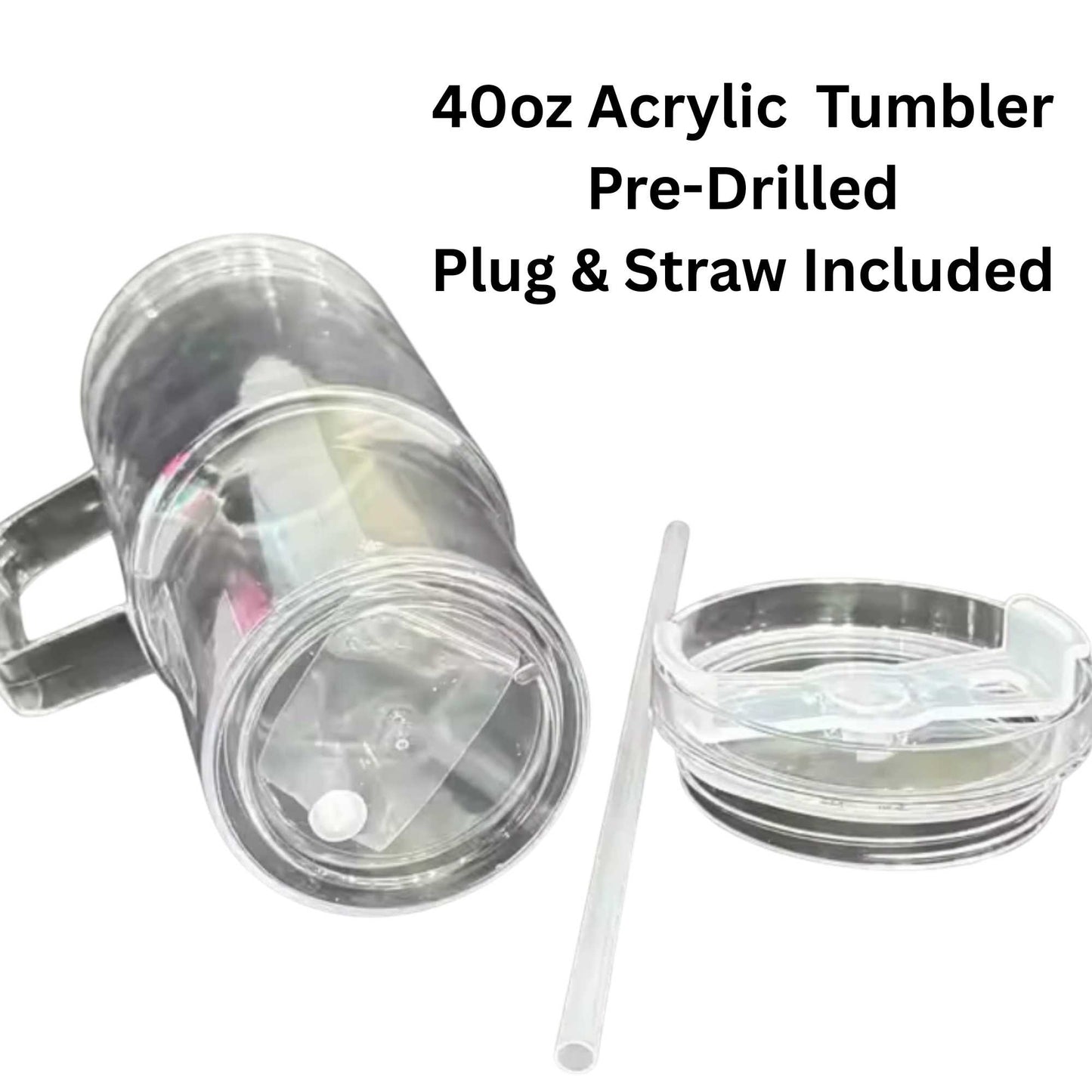 40oz Acrylic Snow Globe Tumbler Blank