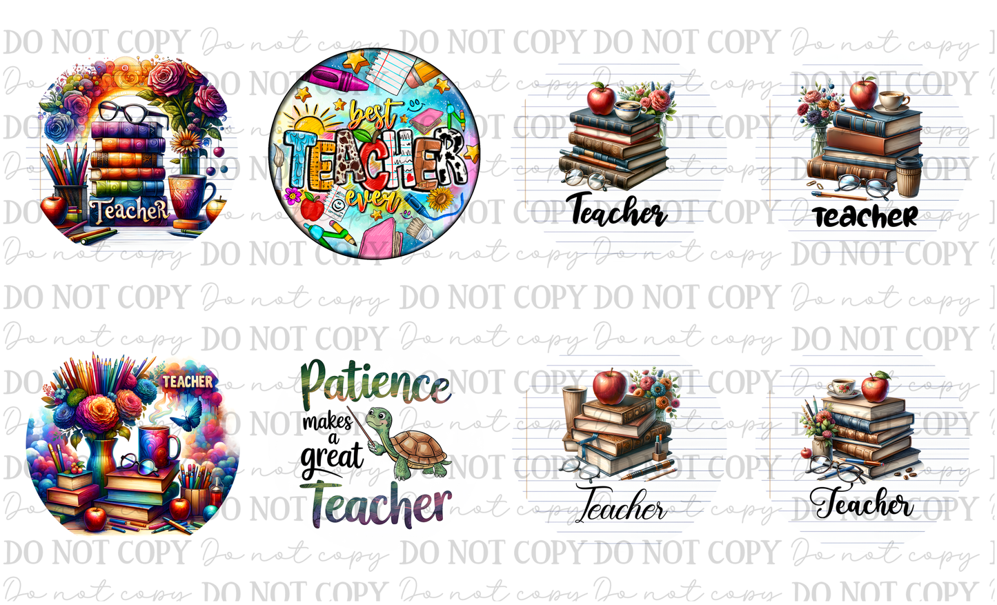 Teacher Car Coasters Sublimation Prints