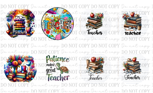 Teacher Car Coasters Sublimation Prints