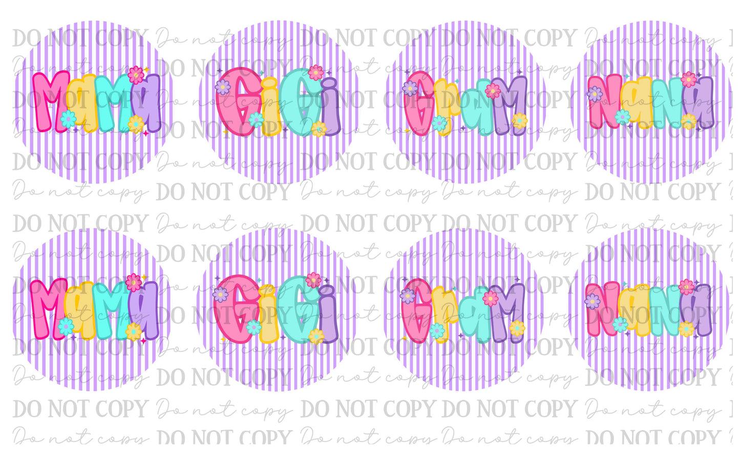 Mama Gigi Gram Nana Car Coasters Sublimation Prints