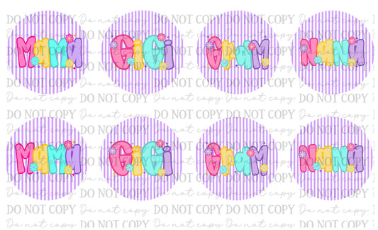 Mama Gigi Gram Nana Car Coasters Sublimation Prints