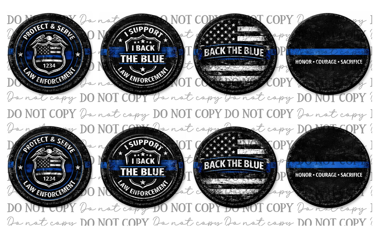 Police Car Coasters Sublimation Prints