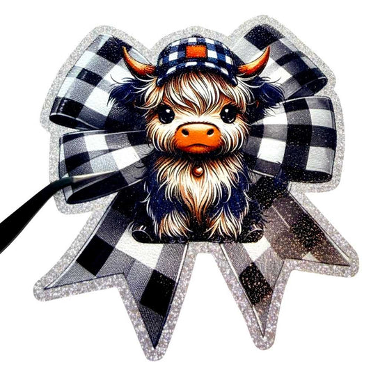 UV DTF Glitter Stickers | 3.5"–4" Textured Finish on Sparkly Silver Background – Waterproof Durable Decals for Tumblers, Laptops & More