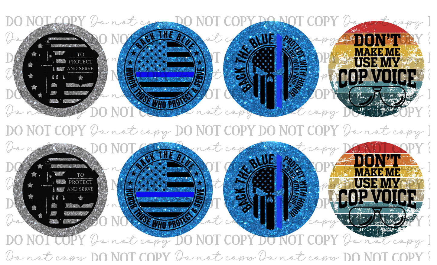 Police Car Coasters Sublimation Prints