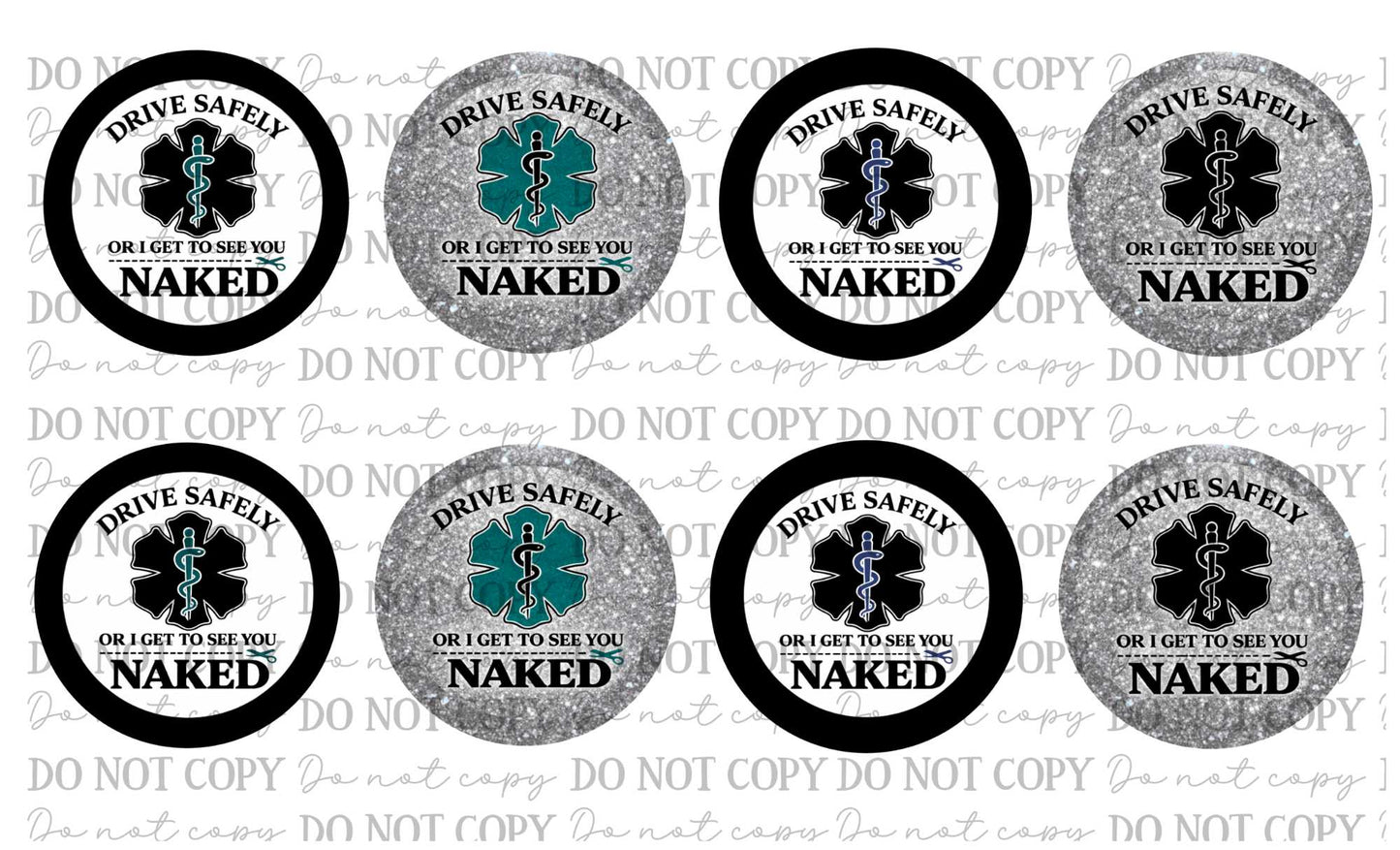 EMT EMS Car Coasters Sublimation Prints