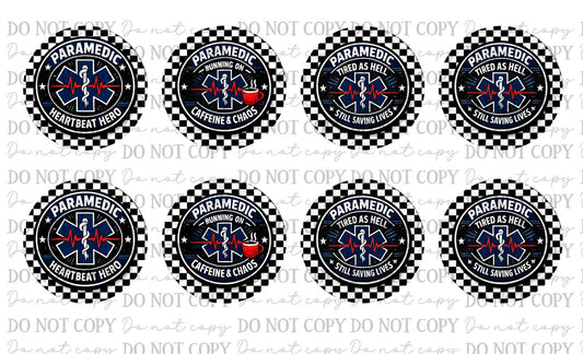 Paramedic Car Coasters Sublimation Prints